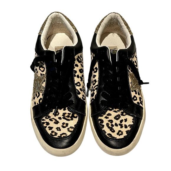 Vintage Havana Leopard Glitter Star Sneakers Black/Leopard – Size 9 - EUC - Picture 3 of 6
